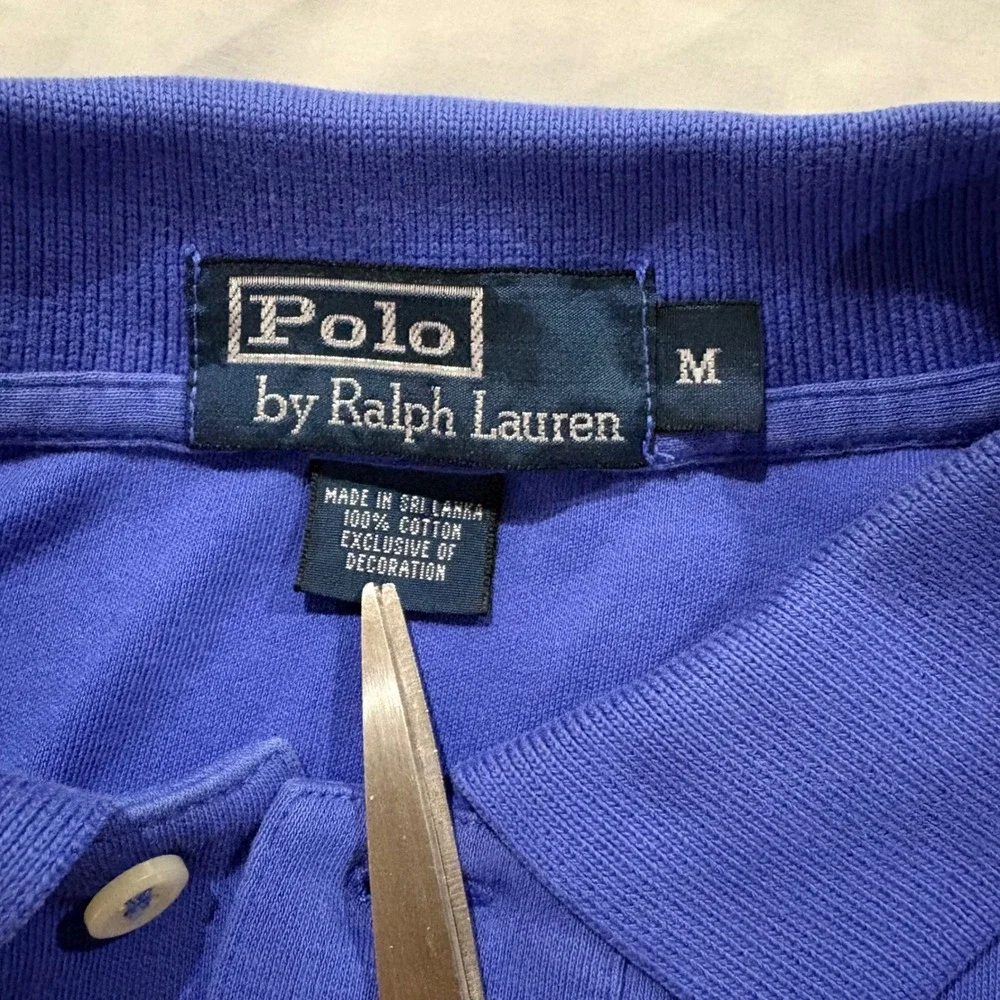 Polo Ralph Lauren Mens Royal Blue Short Sleeve Cotton Polo Shirt Orange Pony M